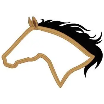 Special Offer Horse Head Applique Embroidery Design