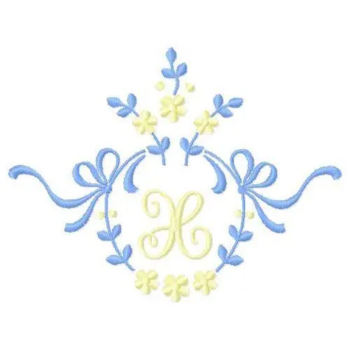 Price Drop Floral Monogram X Embroidery Design