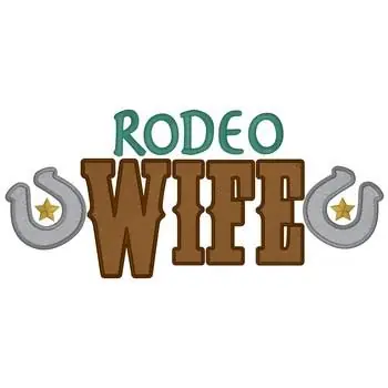 Mega Sale Rodeo Wife Embroidery Design