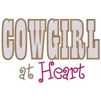 Modern Cowgirl At Heart Embroidery Design