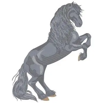 Limited Time Friesian Rearing Embroidery Design