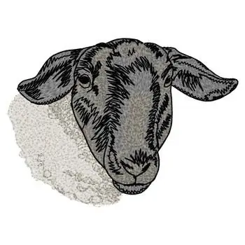 Seasonal Sale Suffolk Sheep Head Embroidery Design