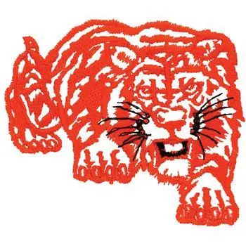 Money Back Guarantee Tiger Outline Embroidery Design