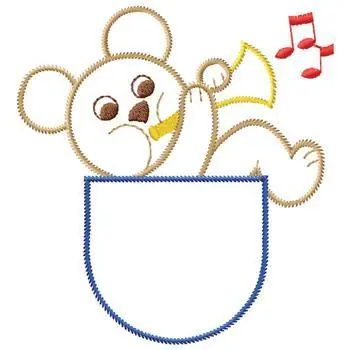 Best Price Bear with Instrument Embroidery Design