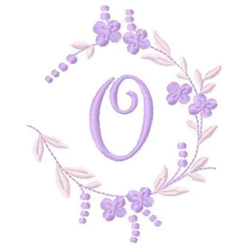 Buy Direct Floral Monogram O Embroidery Design