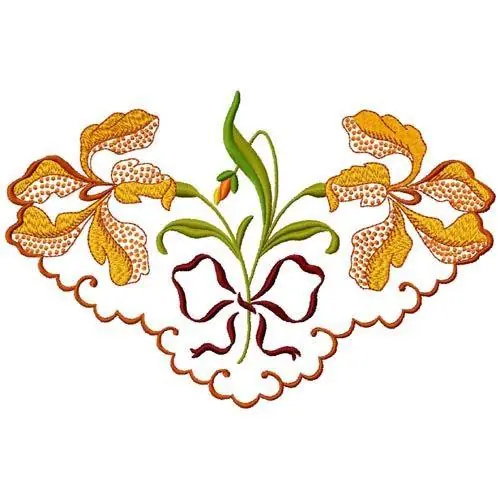 Orchid Corner Embroidery Design Brand New