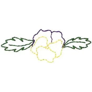 Express Delivery Pansy Outline Embroidery Design