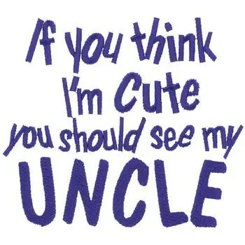 Cute Uncle Embroidery Design Brand New