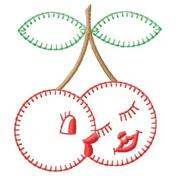 Cherry Kisses Embroidery Design Free Returns