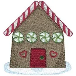 One Day Deal Gingerbread House Embroidery Design
