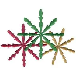 Snow Flakes Embroidery Design Warranty Included