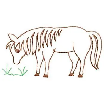 Horse outline Embroidery Design Buy Direct