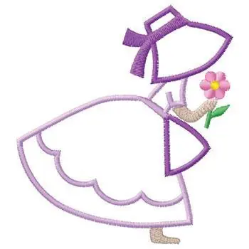 High Quality Girl with Bonnet Embroidery Design