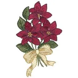 Limited Time Poinsettias Embroidery Design