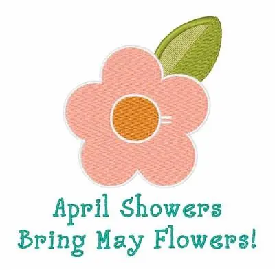 Top Pick April Showers Embroidery Design