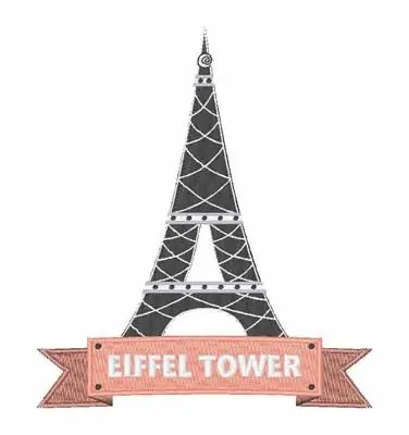 Weekend Sale Eiffel Tower Embroidery Design