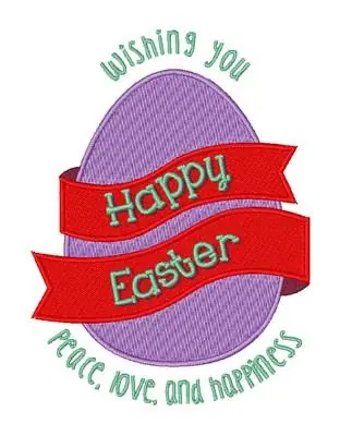 Wishing Happy Easter Embroidery Design New Arrival