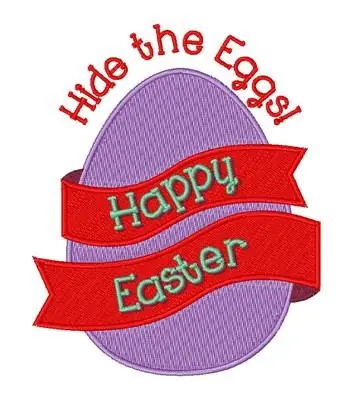 Worldwide Shipping Hide The Eggs Embroidery Design