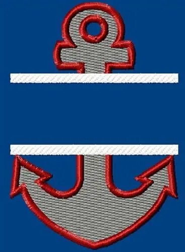 Hassle-Free Returns Blank Caption Anchor Embroidery Design