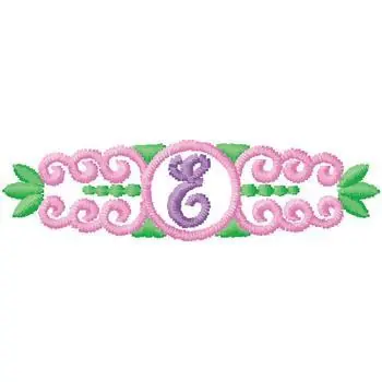Monogram E Embroidery Design Popular