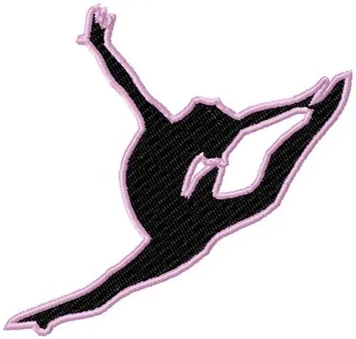 Ballerina Silhouette Embroidery Design Affordable