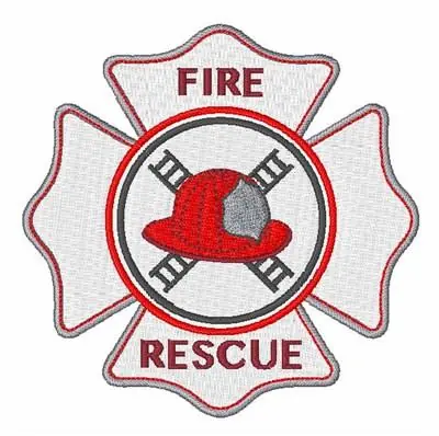Fire Rescue Embroidery Design Clearance
