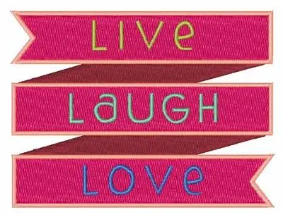 Grab Now Live Laugh Love Embroidery Design