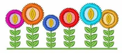 Super Sale Colorful Flowers Embroidery Design