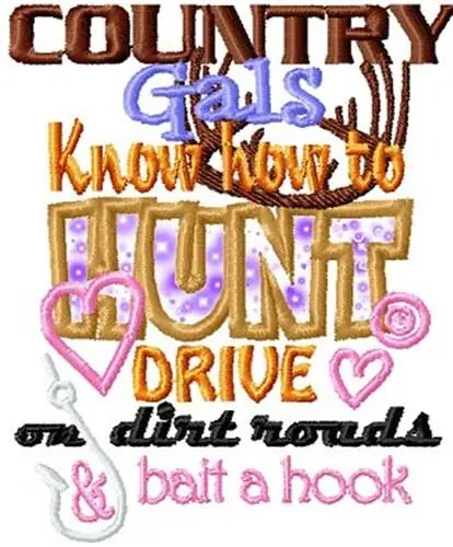 Country Chicks Applique Embroidery Design Money Back Guarantee