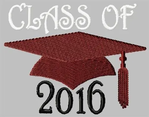 Class Of 2016 Embroidery Design Cheap