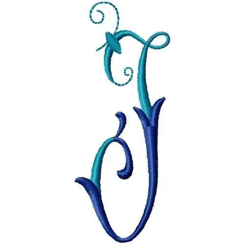 Monogram J Embroidery Design High Quality