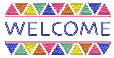 Buy Direct Welcome Embroidery Design