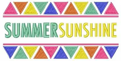 Summer Sunshine Embroidery Design Markdown