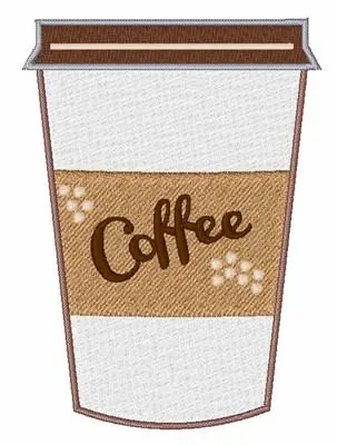 Price Drop Coffee Cup Embroidery Design