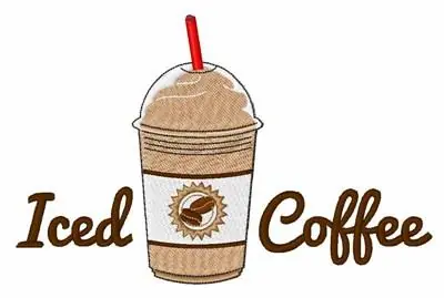 Iced Coffee Embroidery Design Today Only