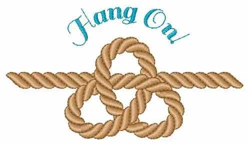 Hang On Embroidery Design Markdown