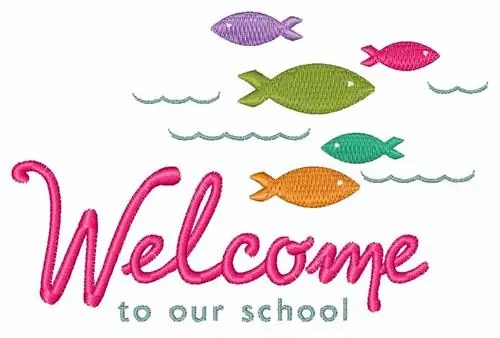 Welcome To School Embroidery Design Best Seller