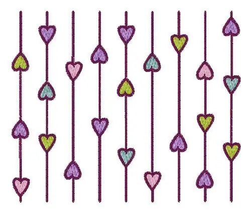 Final Sale Heart String Embroidery Design