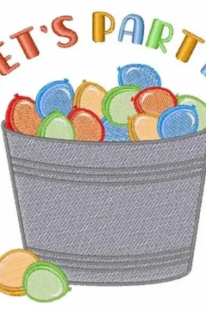 Wholesale Lets Party Embroidery Design