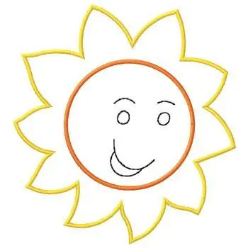 Don’t Miss Out Sun Face Embroidery Design