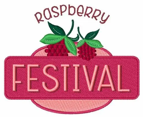 Worldwide Shipping Raspberry Festival Embroidery Design