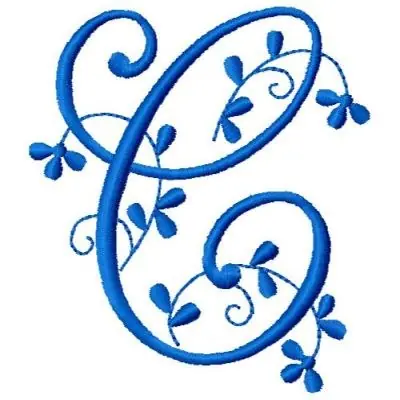 Monogram Letter C Embroidery Design Sale