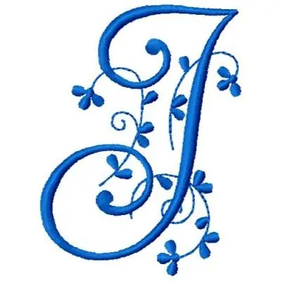 Monogram Letter J Embroidery Design Bulk Order