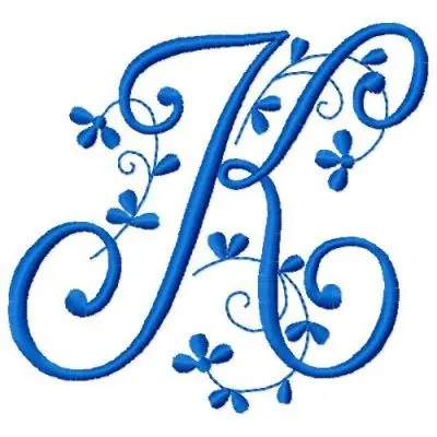 Special Offer Monogram Letter K Embroidery Design