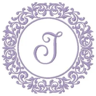 Buy Today Circle Monogram J Embroidery Design