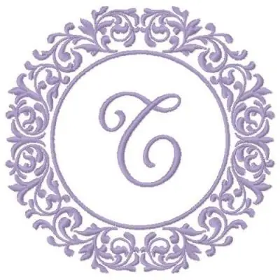 Must Have Circle Monogram T Embroidery Design