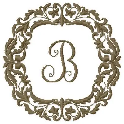 Monogram Letter B Embroidery Design Special Offer