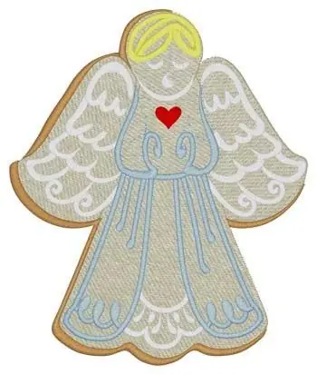 Factory Price Angel Cookie Embroidery Design