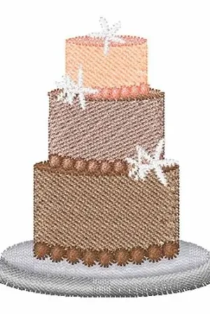 Wedding Cake Embroidery Design Original
