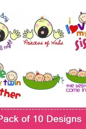 Worldwide Shipping Babies Design Pack Embroidery design pack by Embroidery Patterns, Embroidery Packs on EmbroideryDesigns.com